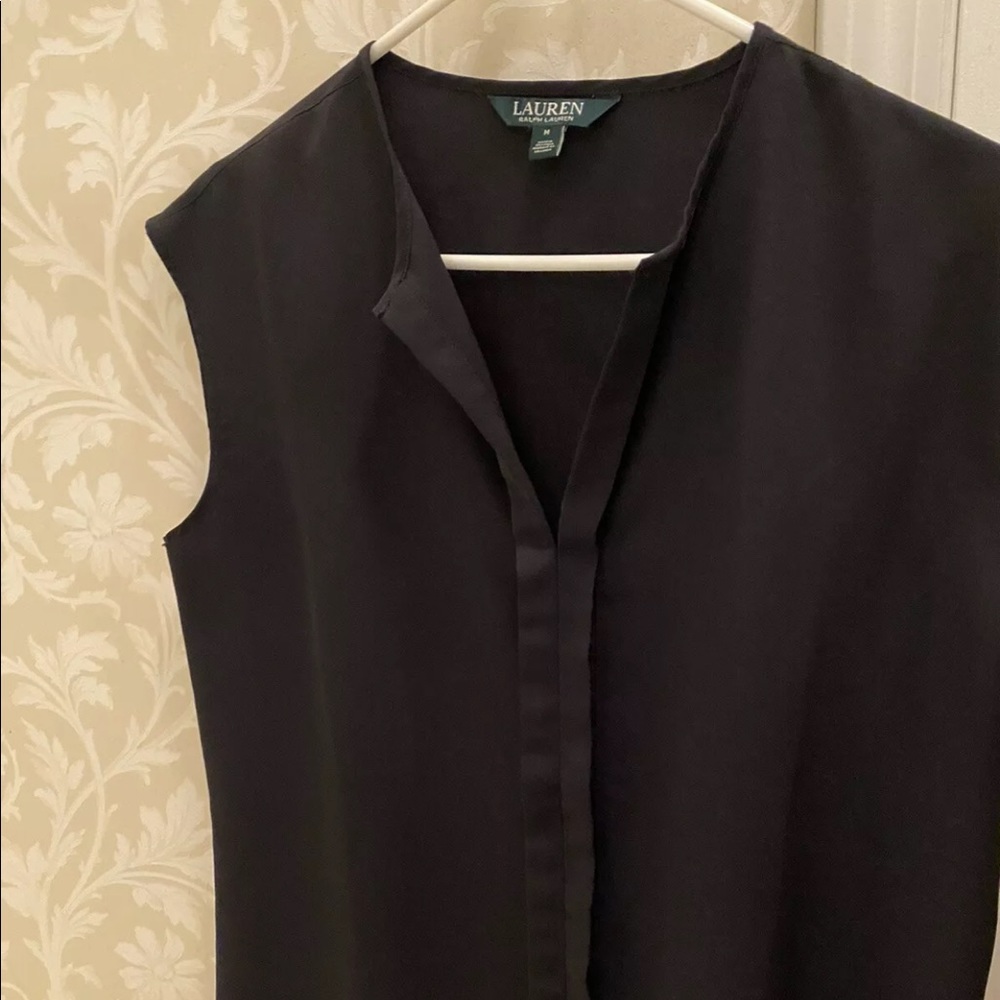 Lauren Ralph Lauren Women’s  Black Sleeveless Blouse Size Medium